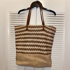 Sun and Sand natural crochet shoulder tote